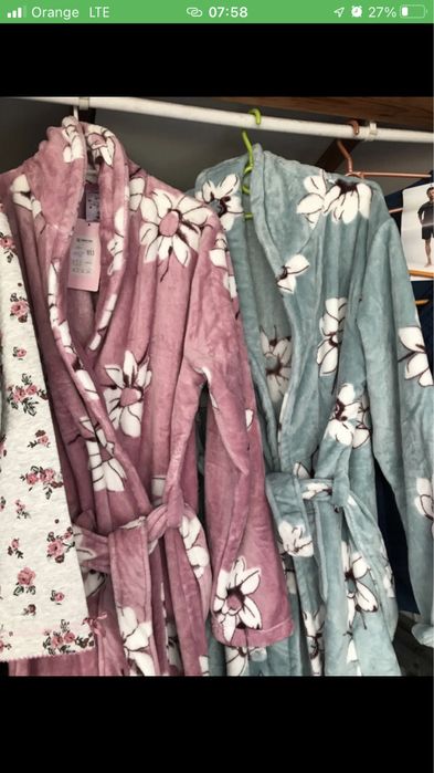 Szlafrok damski cieply dlugi M L Xl