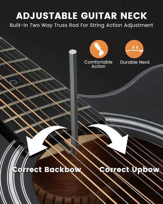 Гітара електро-акустична 12-тиструнна Fesley FDET280C (комплект)