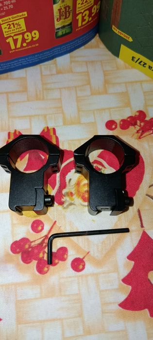 Monturas para miras telescópicas de 11mm e 22mm