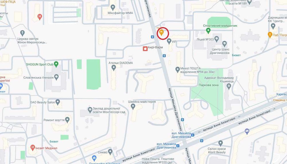 Оренда фасадного МАФу, вул. Драгоманова, Дарницький район. Без комісії