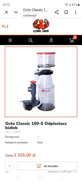 Odpieniacz  Octo 150 do akwarium