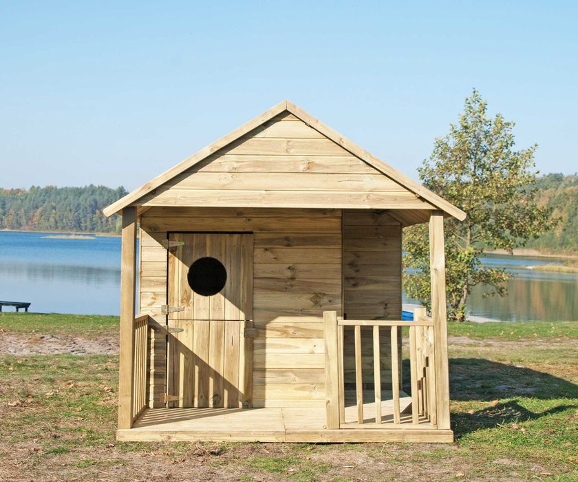 NOWY Drewniany domek dla dzieci ogrodowy 170x270x175 cm IMPREGNOWANY