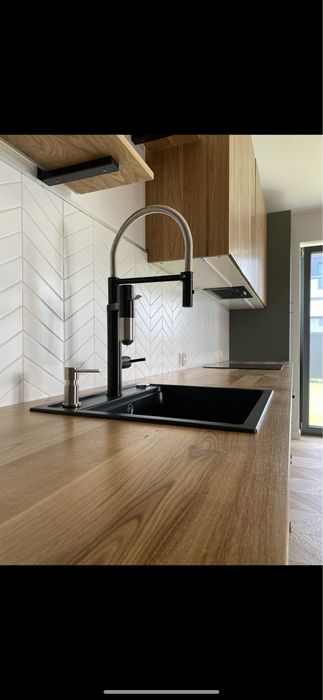 Debowa kuchnia na wymiar blat blaty fronty lite drewno