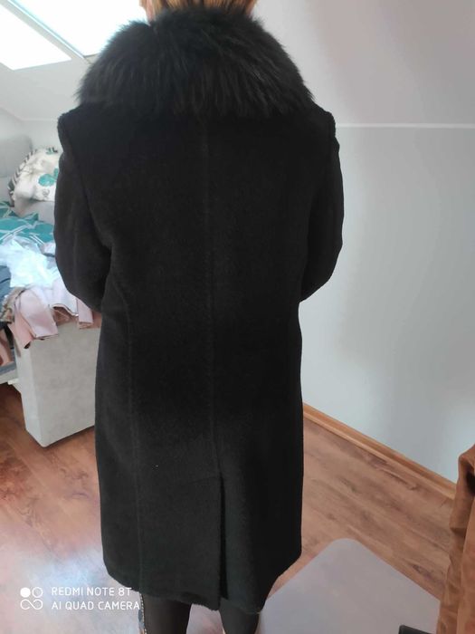 Wełniany długi płaszcz Fashion Studio