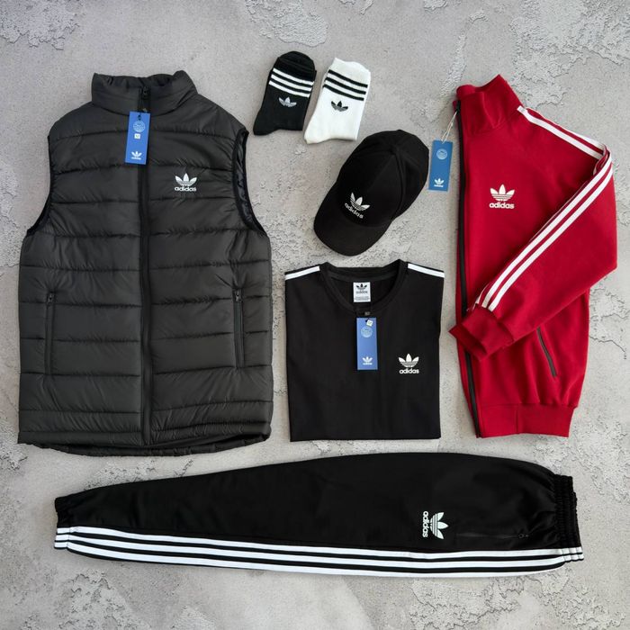 Чоловічий спортивний костюм адідас Adidas набір [5в1] [xs-3xl]