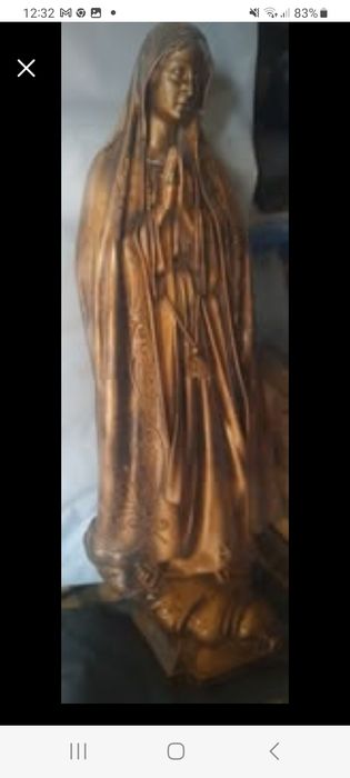 Imagem em gesso de N.Sra. de Fátima  com 60cm alt.