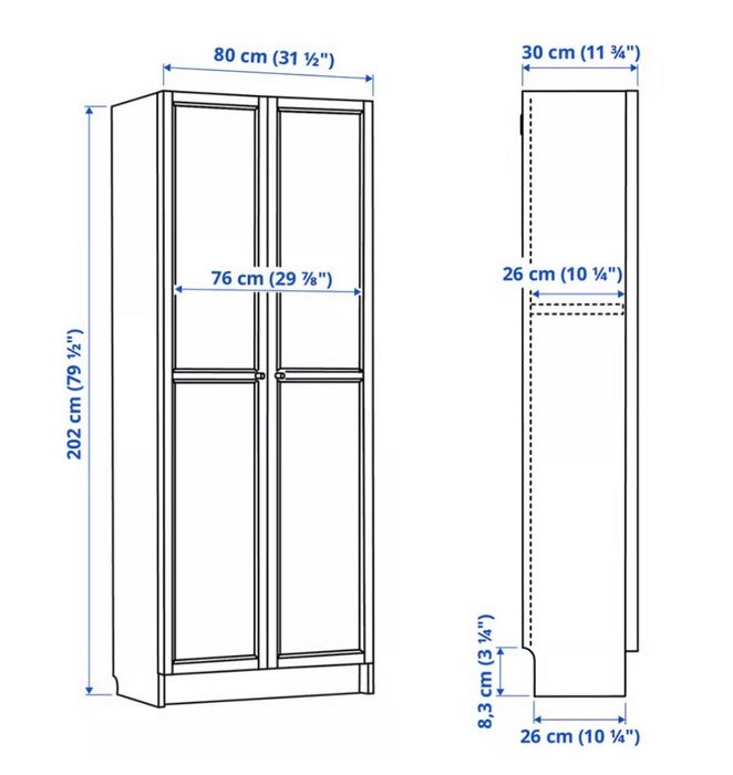 Armário Ikea Billy Oxberg - Como Novo