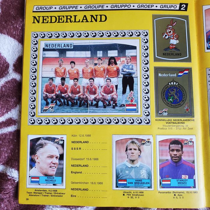 Panini, Euro 1988, повний альбом