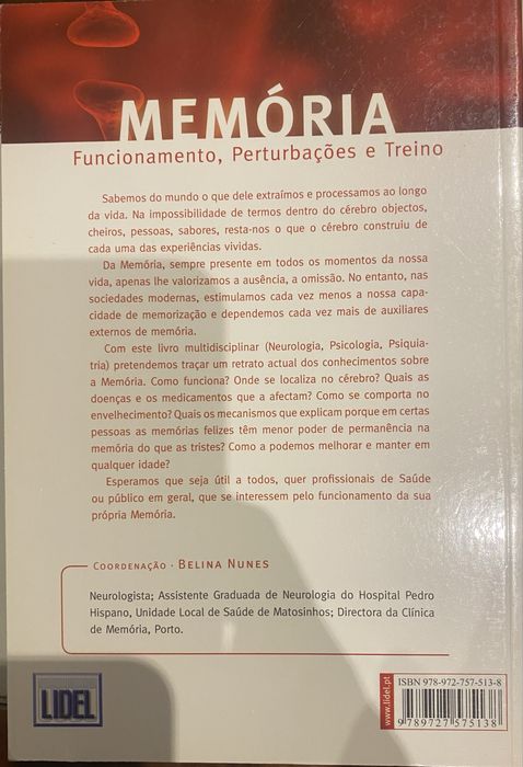Livro “Memória - Funcionamento, Perturbações e Treino”