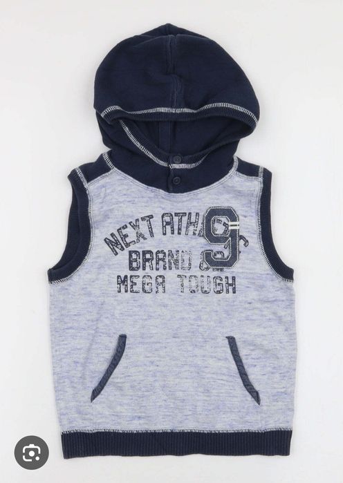 Детский синий пуловер NEXT с высоким воротником