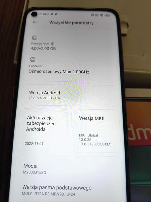 Smartfon Xiaomi Redmi Note 9 4 + 2 GB / 128 GB 4G Dual SIM Szary