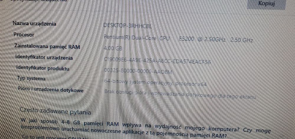 Sprzedam kompletny komputer Lenovo z HP monitorem