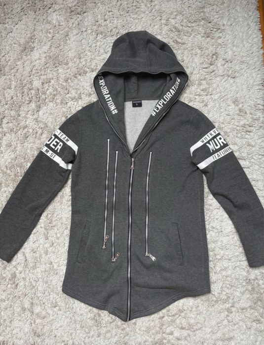 Bluza męska szara z kapturem Ozonee L