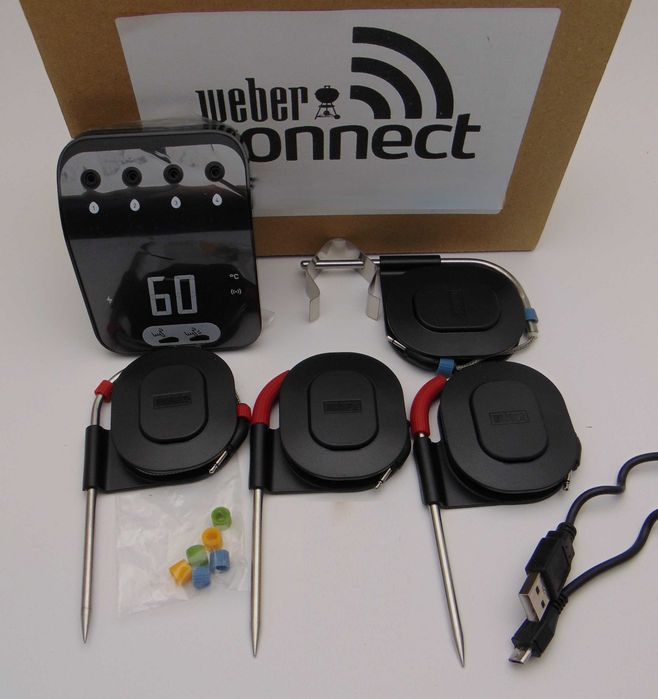 Weber Connect SMART 3202 - Termometr do grilla - WiFi / Bluetooth # MEGA ZESTAW z 4 sondami