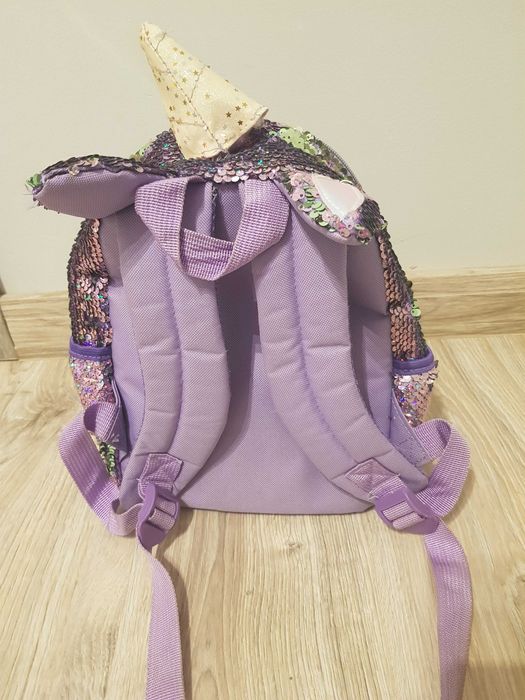 Plecak jednorożec  brokatowe cekiny fioletowy dla dziewczynki