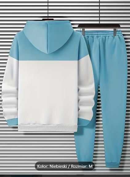 Męski , ciepły zestaw dresowy bluza z kapturem i spodnie R.M