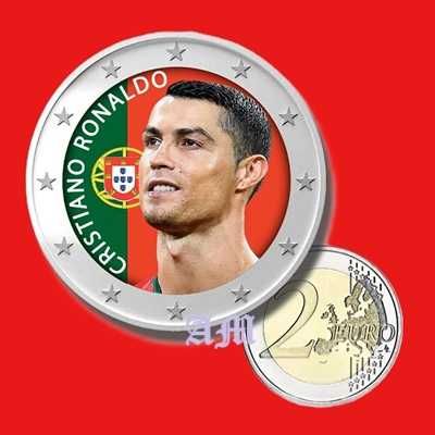 Ronaldo Moedas coloridas de 2€
