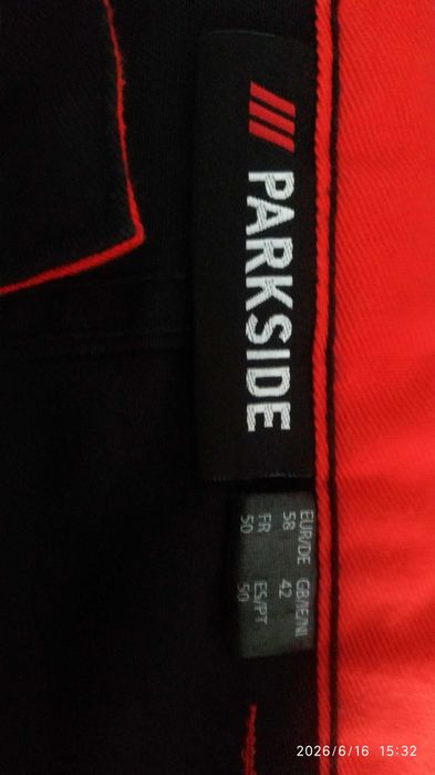Шорти робочі Карго із функціональними кишенями Parkside (р.58)
