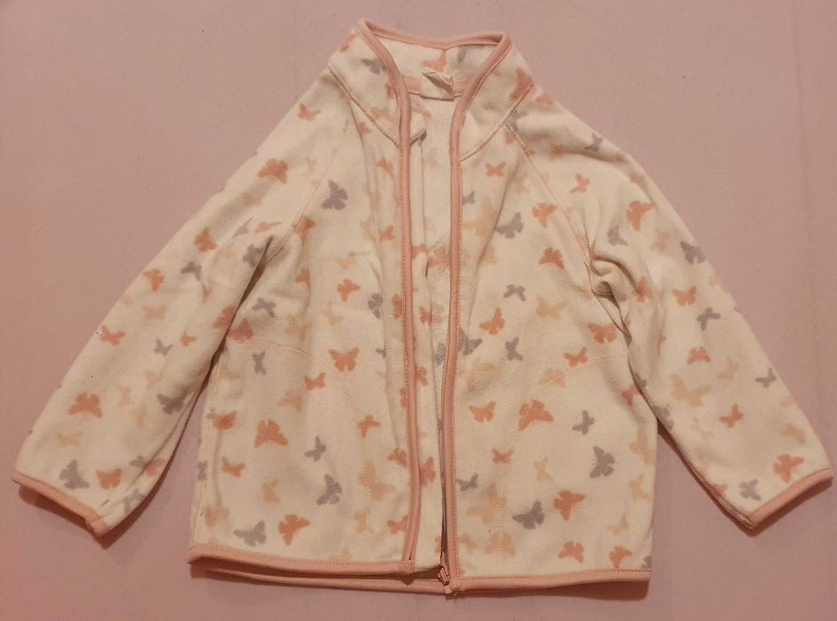 Ciepła bluza dla dziewczynki o rozmiarze 80