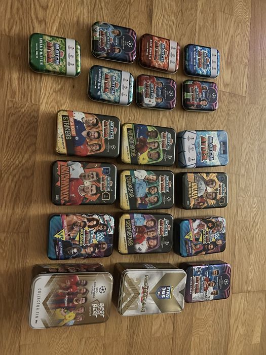 Vendo cartas Match Attax originais com latas