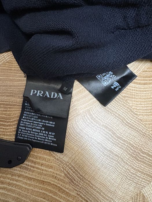 Худі Prada Embroidered Logo Black