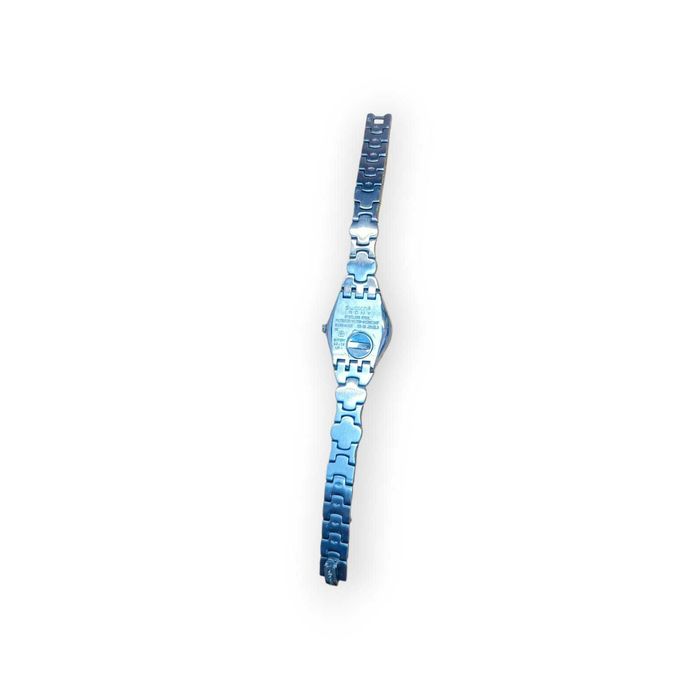 Relógio Swatch Feminino – Bracelete Metálica com Cristais Lilás