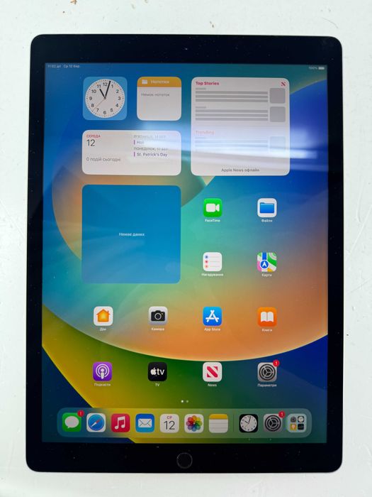 Apple iPad Pro 12.9" Retina Gen 1 A1584 Wifi 256 Gb батарея 100%