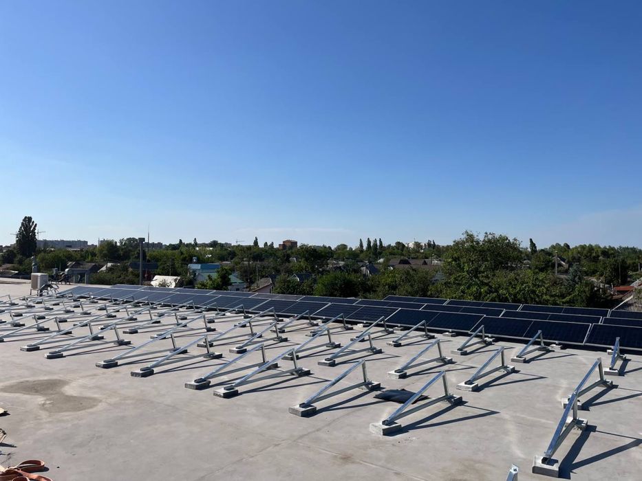 Баластна система кріплень, трикутники під сонячні панелі.