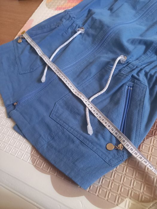 Kurtka katana bluza narzutka niebieska bawełna L 40