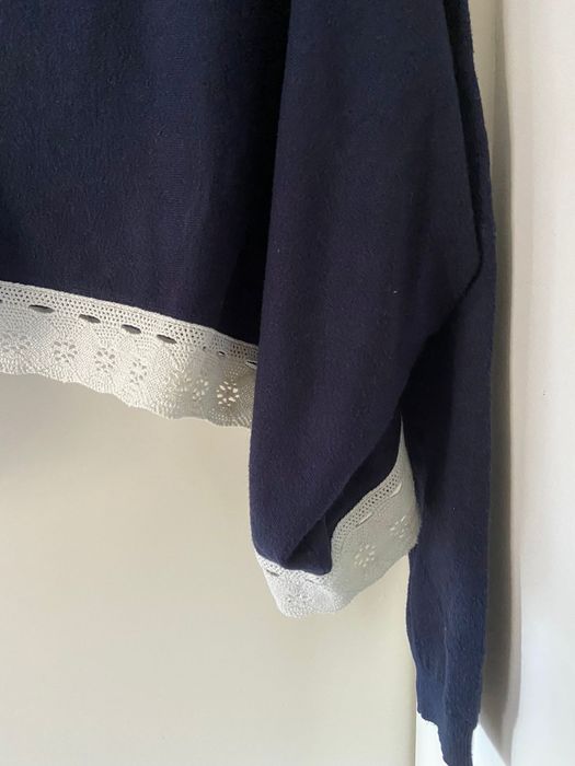 Camisola larga azul marinho