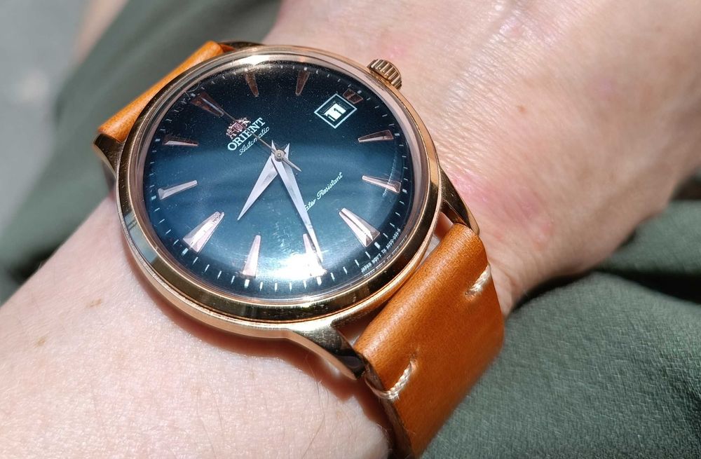 Skórzany pasek zegarka 21 mm kolor: nasycony żółty