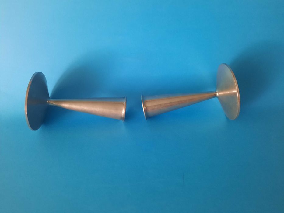 metalowe świeczniki- komplet 2 szt.- vintage