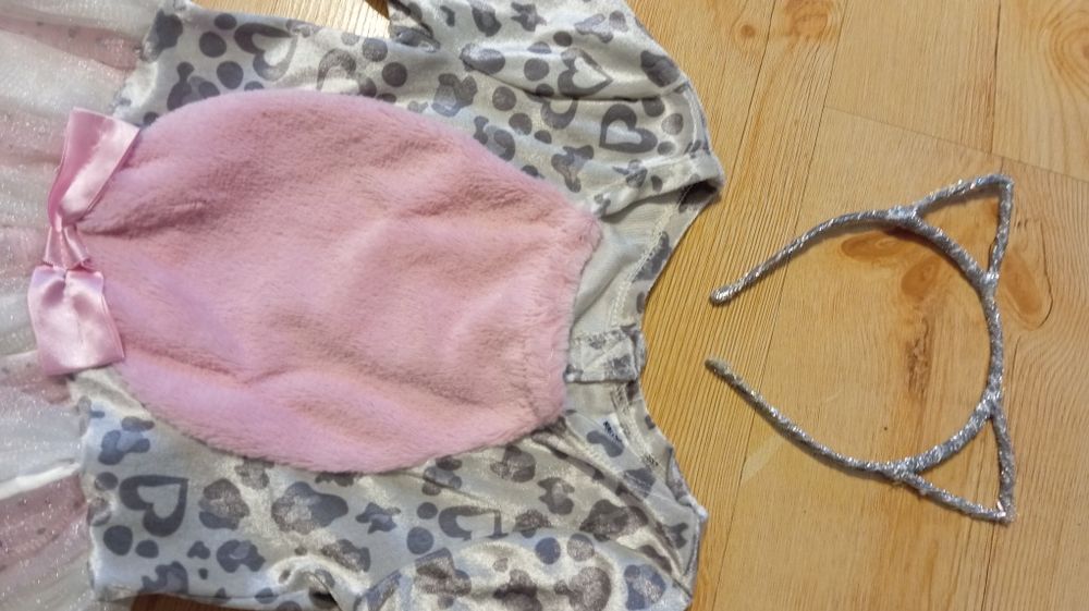 Kot panterka sukienka strój karnawałowy przebranie bal 3-4 lata