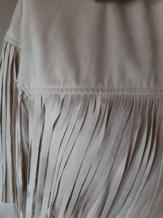 Zara frędzle kurtka lato kowbojka wesele młoda kolekcja boho kowbojka