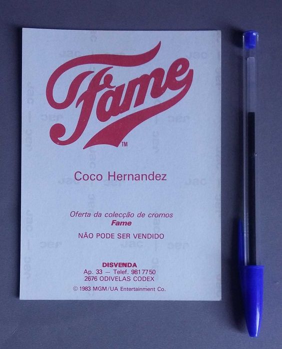 Brinde autocolante Coleção cromos Fame   (lote 2)