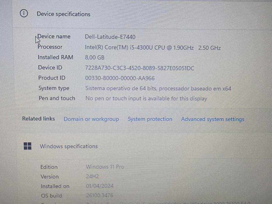 DELL Latitude E7440 i5 SSD 256GB 8GB RAM