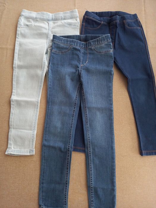 Jegginsy dziewczęce, Zara, H&M, Sinsay, rozmiar 116, Zestaw