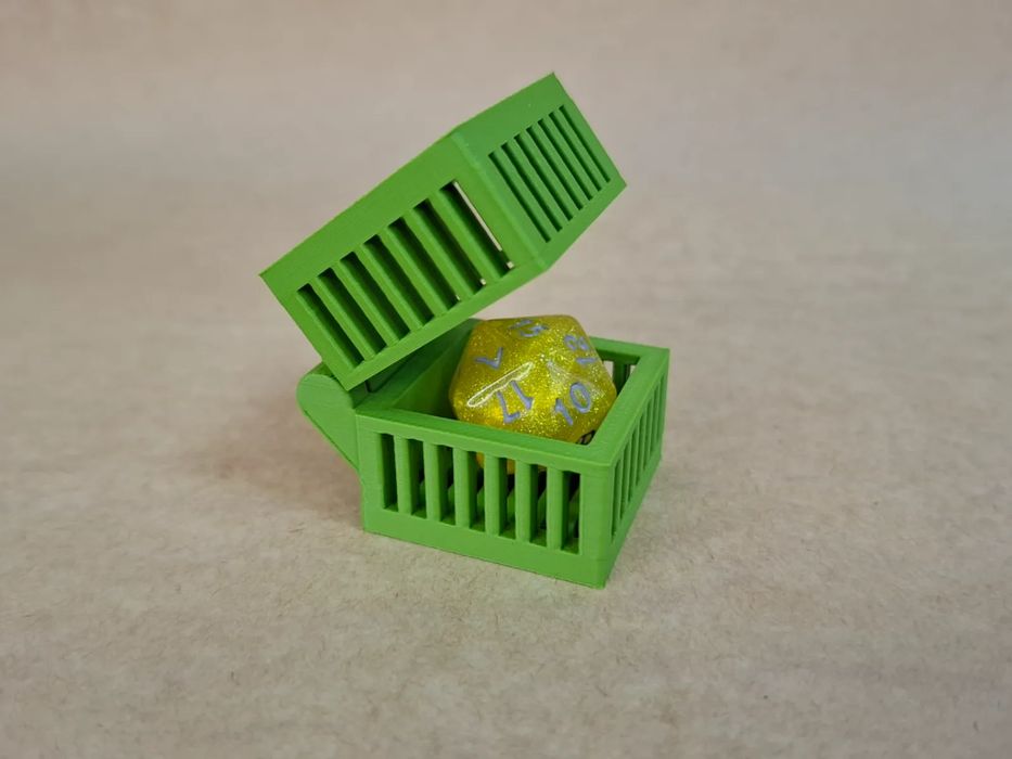 Mini Prisão para Dados com Tampa de Dobradiça – Prisão D20