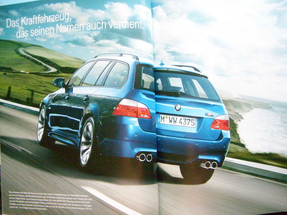 BMW M5 Limousine E60 / M5 Touring E61 prospekt 2008 BDB 58 str. (2nd) *przesyłka GRATIS !