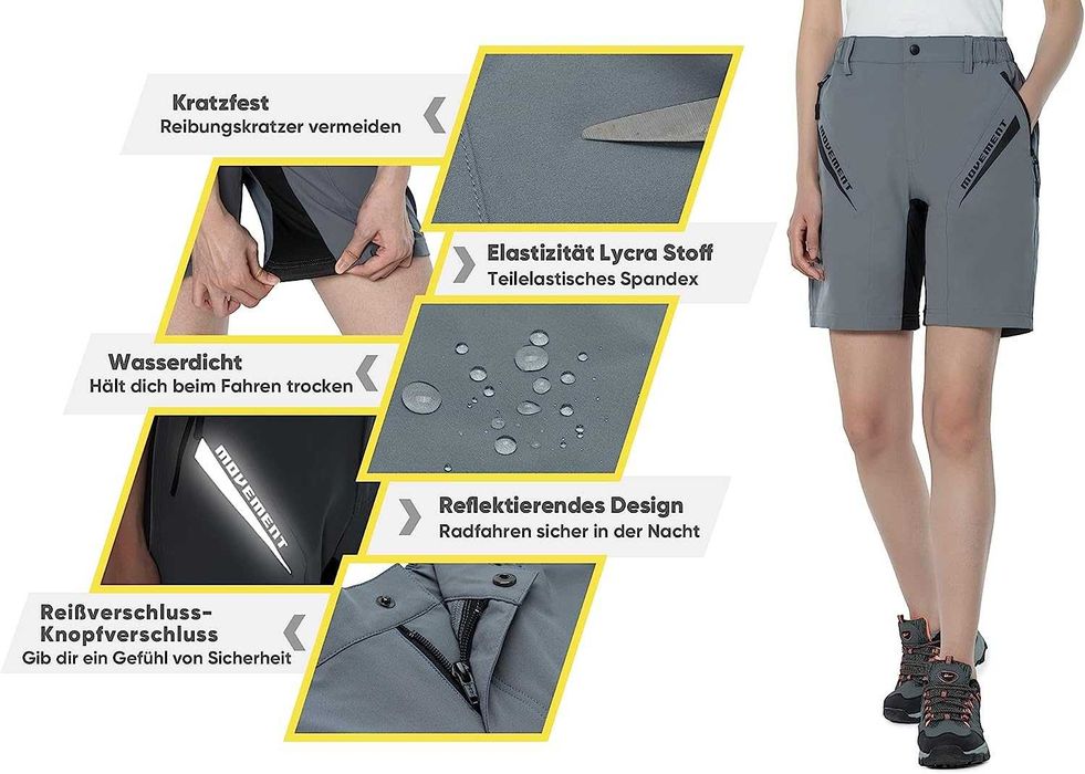 Nowe damskie spodenki / szorty na rower / w góry MOVEMENT S !098!