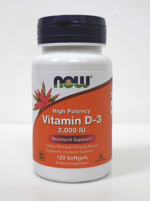 Вітамін D3 Now Foods, 1000/2000/5000/10000 МО, 120/240 капсул