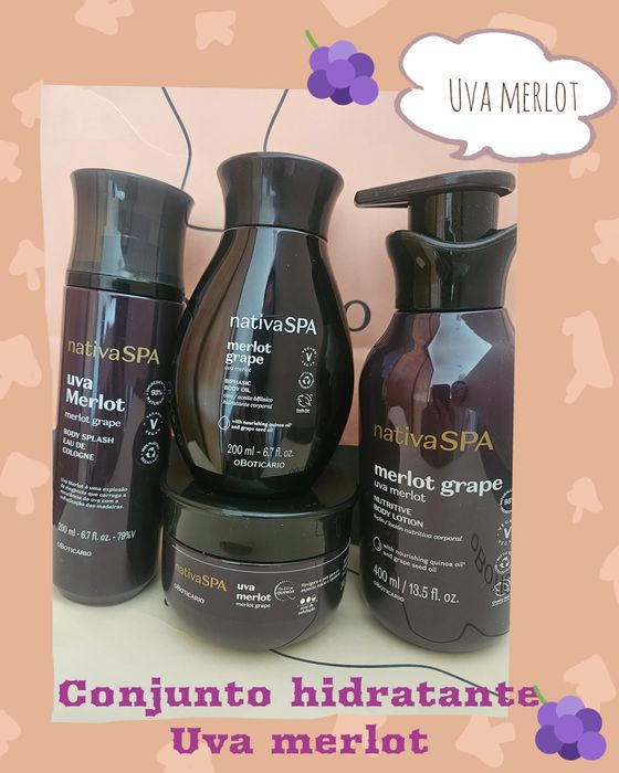 Conjunto Uva merlot × 5 produtos