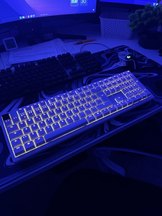 Teclado Gaming Branco RGB DUCK Zero 6108