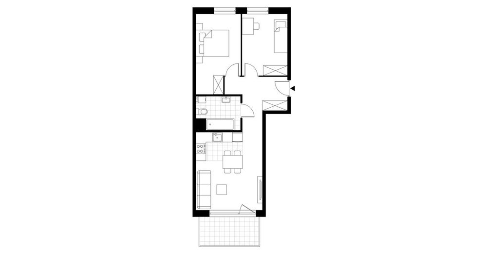 3-pokojowe mieszkanie 53m2 + balkon