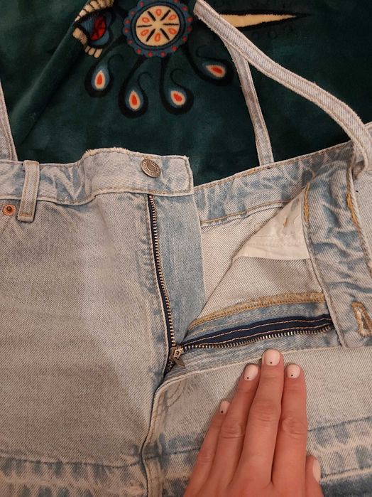 Zara krotki top S jeans