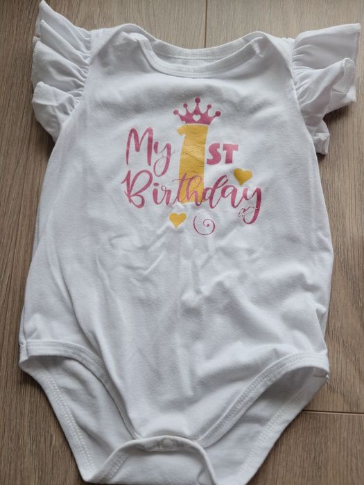 Zestaw na roczek dla dziewczynki 80. Spódniczka Stan idealny, kokardka