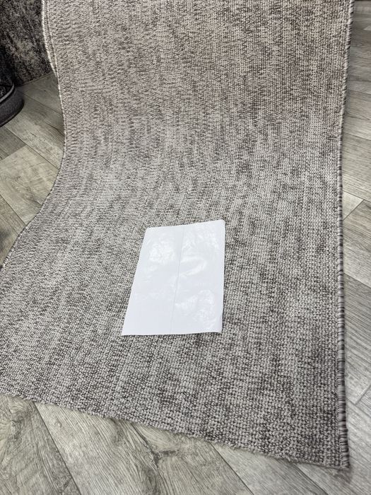 Килимова доріжка Дарничанка однотонна безворсова, сіра.