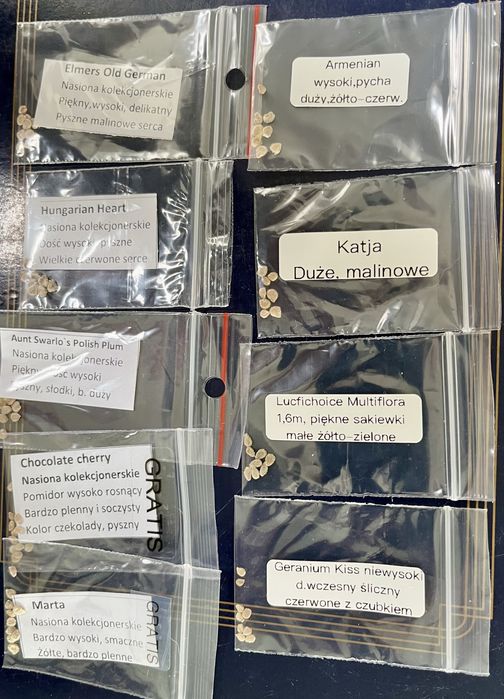 Zestaw dla Pani Celiny nasiona pomidorów kolekcjonerskie