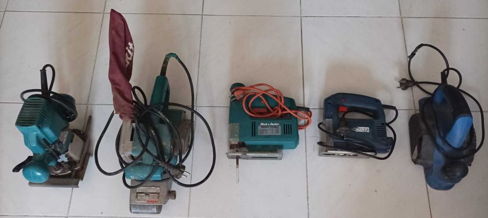Lote com 5 Máquinas de Carpintaria