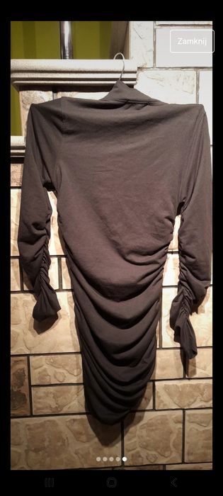 Sukienka z marszczeniem rozmiar S